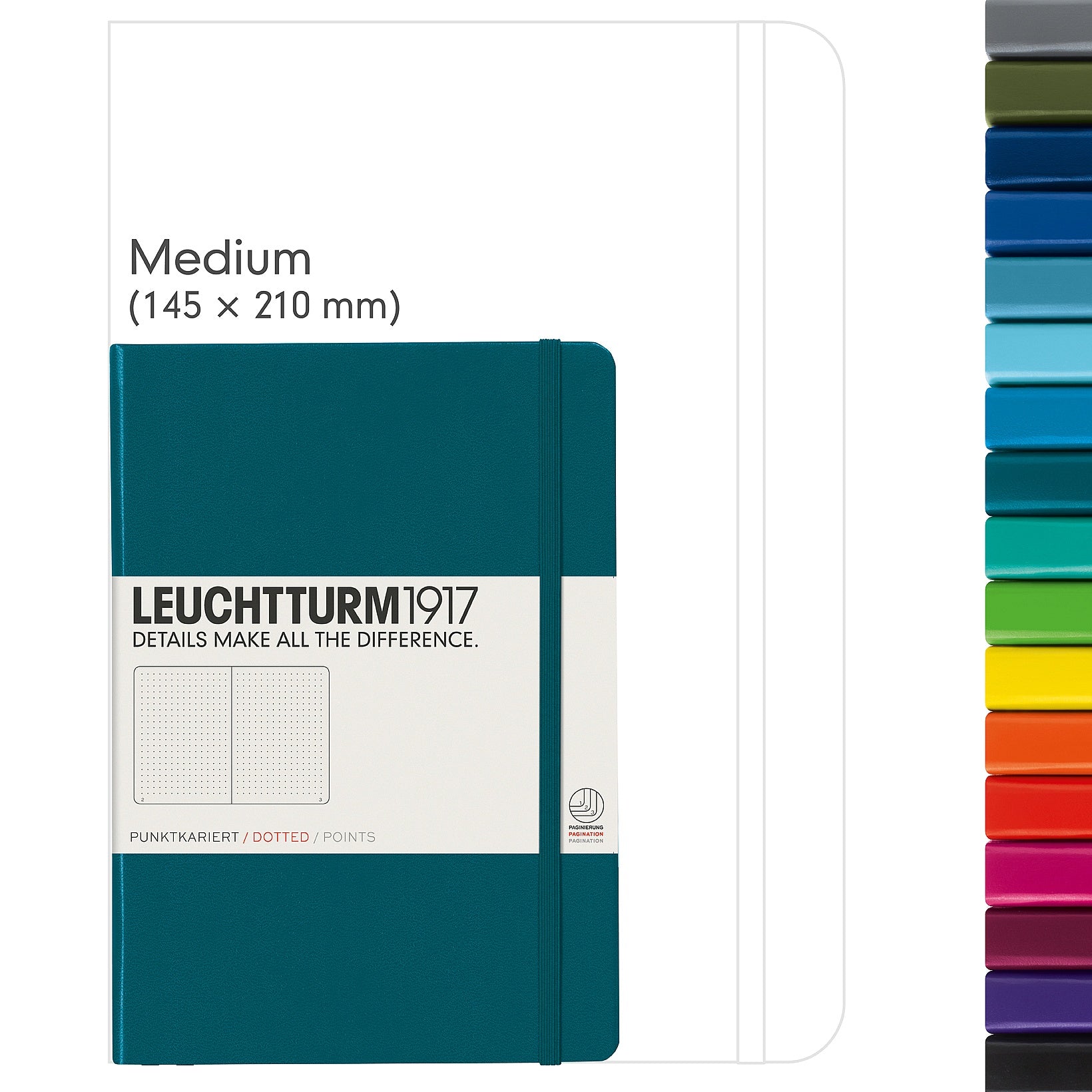 Leuchtturm1917 Notebook Medium (A5) Dotted Black - Pencraft the boutique
