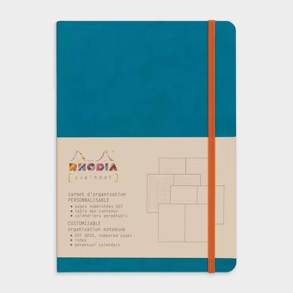 Rhodia Goal Book A5 Dot Grid Soft Cover Turquoise Blue