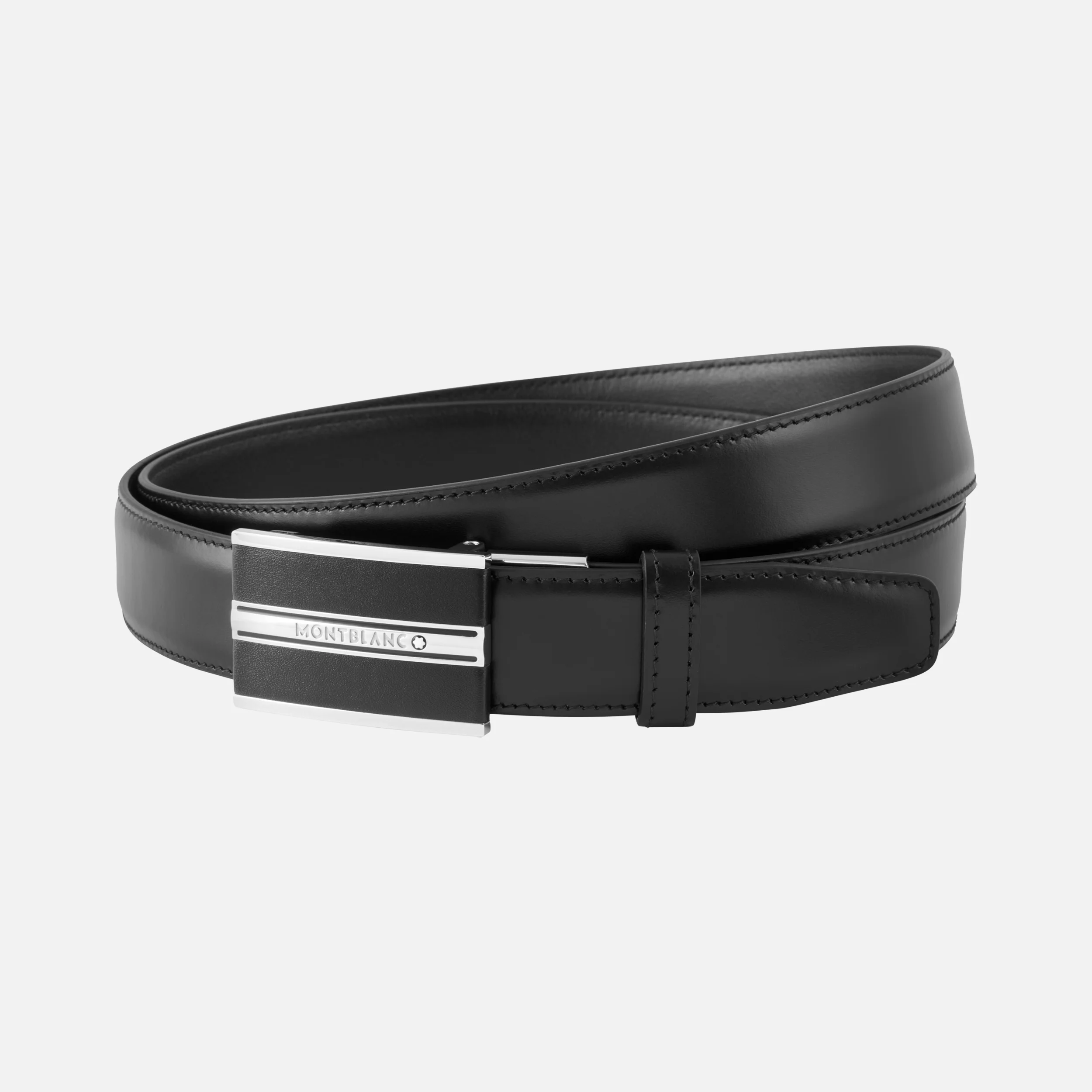 Montblanc Belt Sliding buckle stainless steel meisterstuck Black - Pencraft the boutique