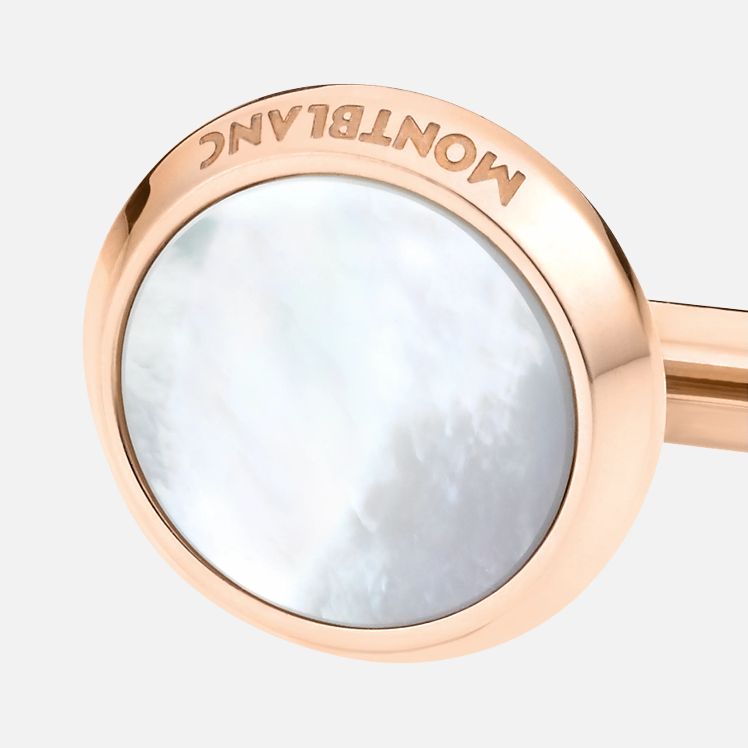 Montblanc Cufflink Red Gold Coloured and Mother of Pearl - Pencraft the boutique