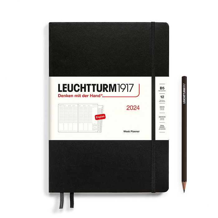 Leuchtturm1917 Week (Vertical) Planner Hard Cover Composition B5 2024 - Pencraft the boutique