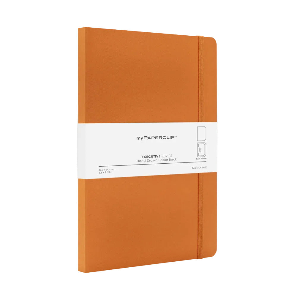 myPAPERCLIP Executive Series A5 Notebook - Plain - Orange