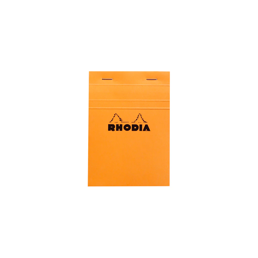 Rhodia No. 13 Top Stapled Notepad A6 5 x 5 Grid Orange