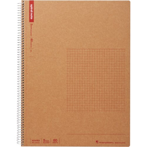Maruman Spiral Notebook 5mm Grid A4 80 Sheets