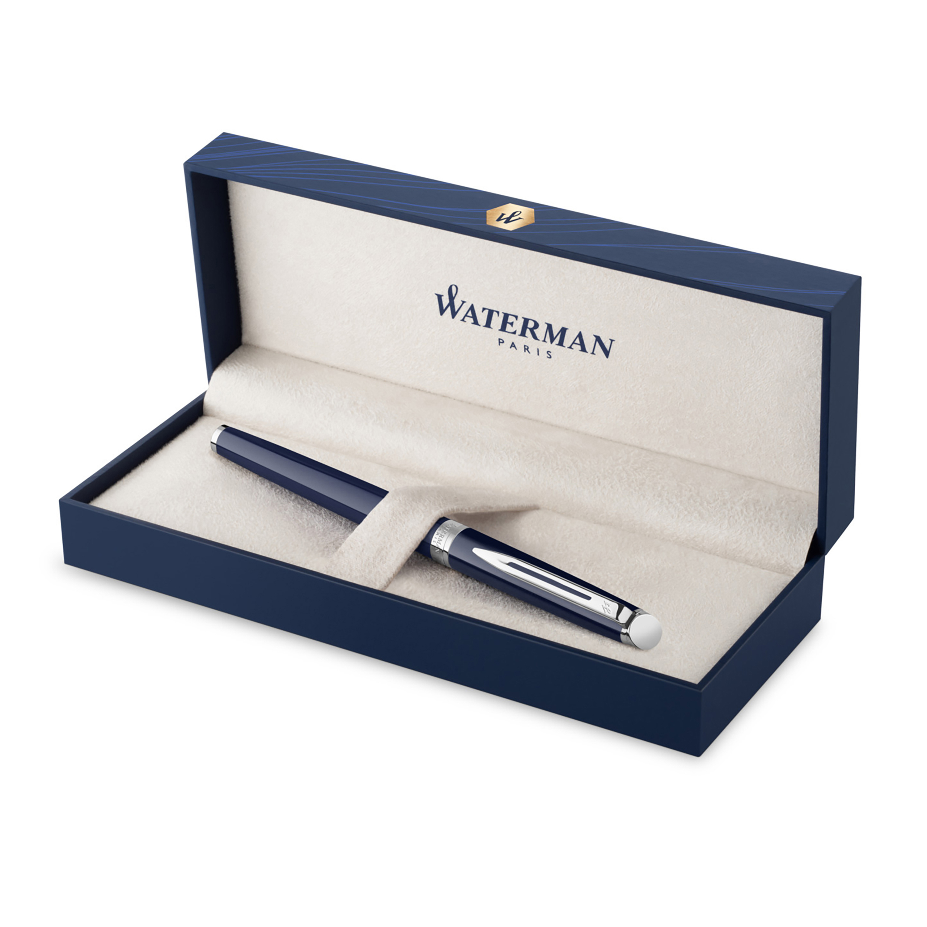 Waterman Hemisphere Blue Chrome Trim Fountain Pen