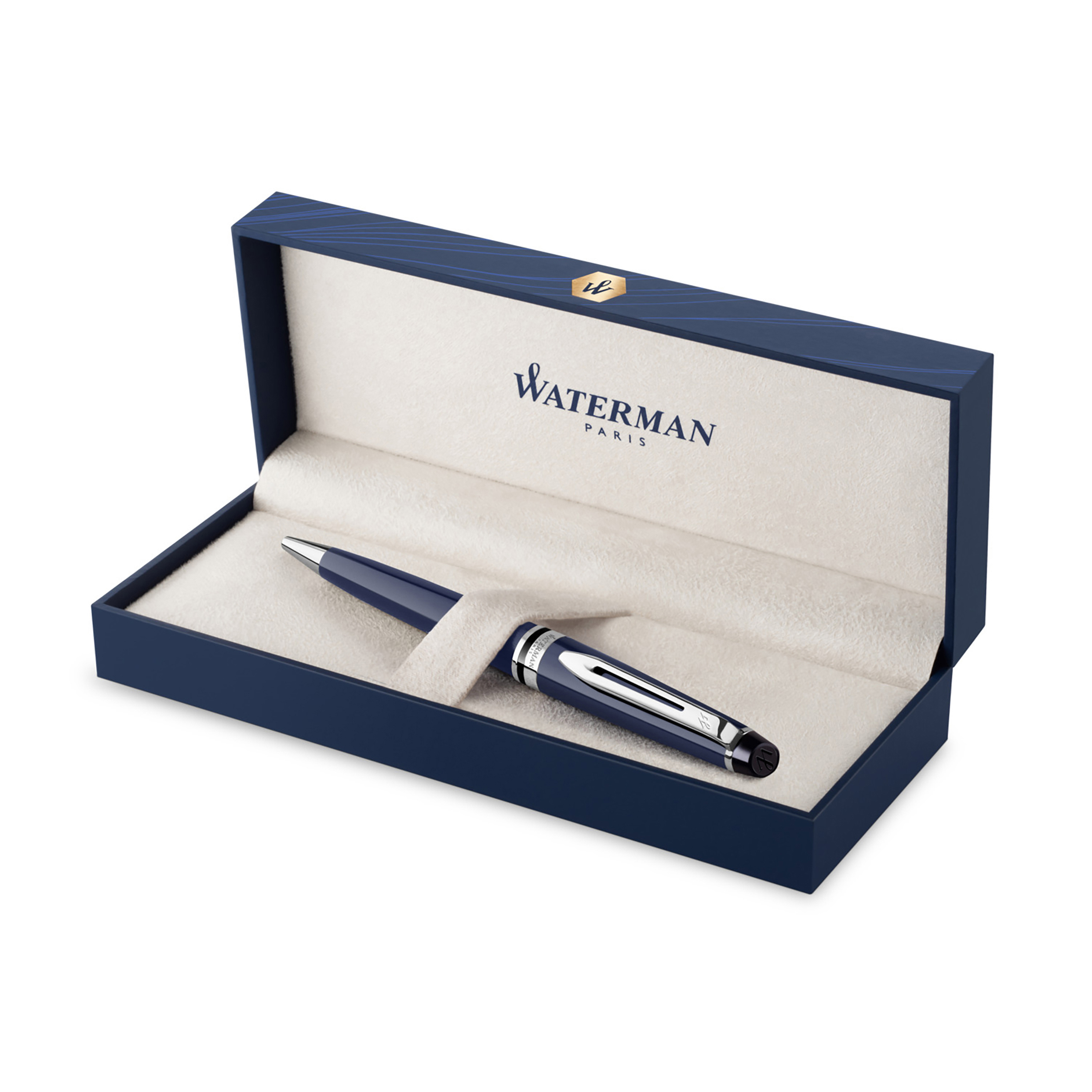 Waterman Expert24 Blue Chrome Trim Ballpoint