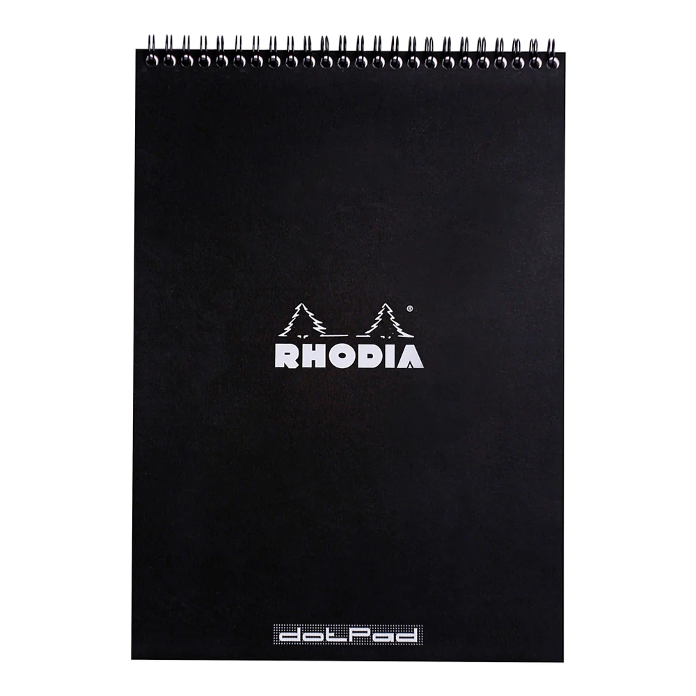 Rhodia Wirebound Notebook A4 Dot Grid Black