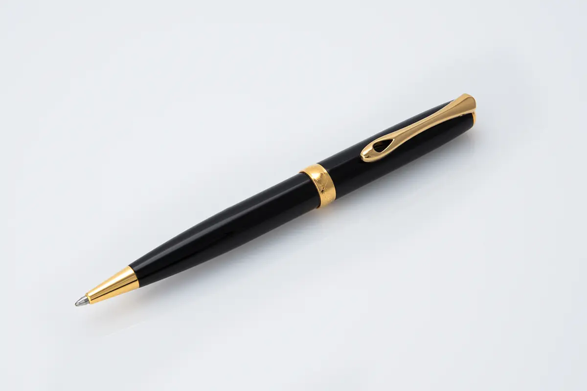 Diplomat Excellence A2 Black Lacquered Gold Ballpoint - Pencraft the boutique