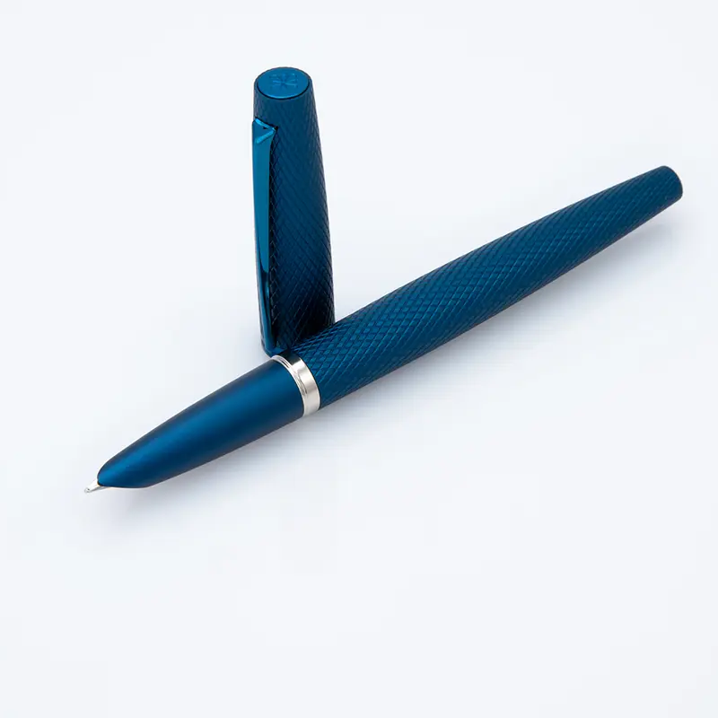 Diplomat Viper Blue Guilloche Fountain Pen F/M