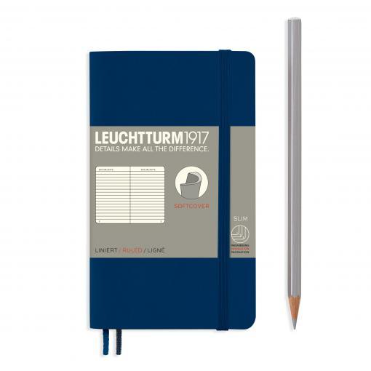 Leuchtturm1917 Notebook Softcover Pocket (A6) Ruled Navy