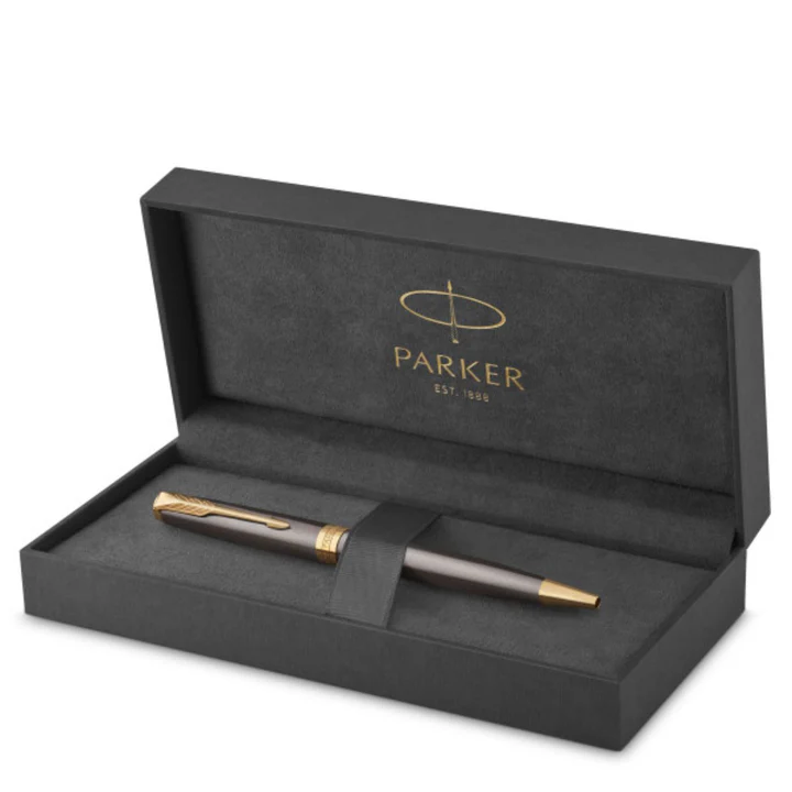 Parker Sonnet Grey Lacquer Gold Trim Ballpoint
