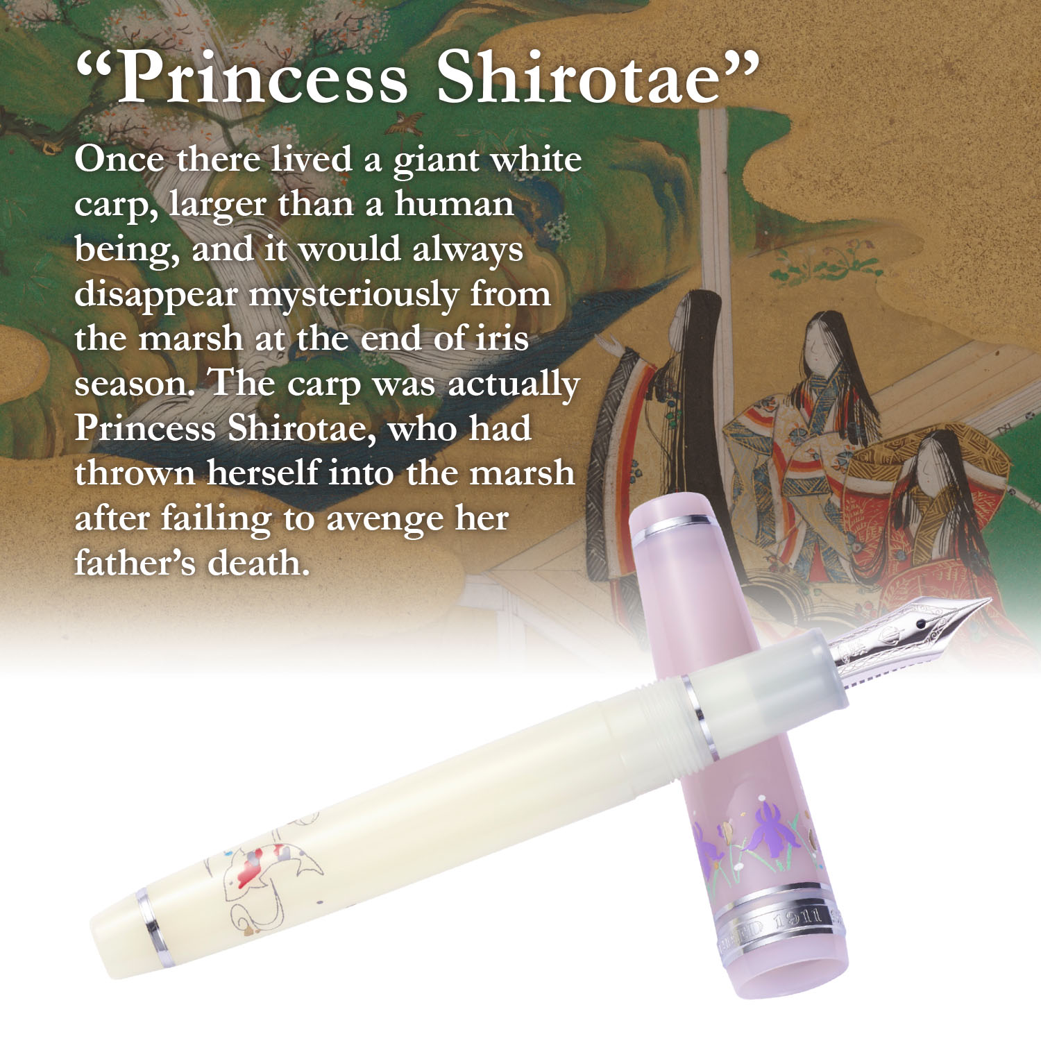 Sailor PROFESSIONAL GEAR Slim Princess Raden Shirotae Fountain Pen Set - Pencraft the boutique