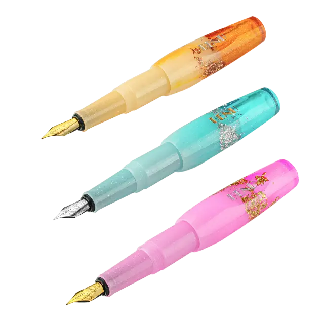 BENU Pixie Enchanted Pastels Vintage Fountain Pen Set of 3