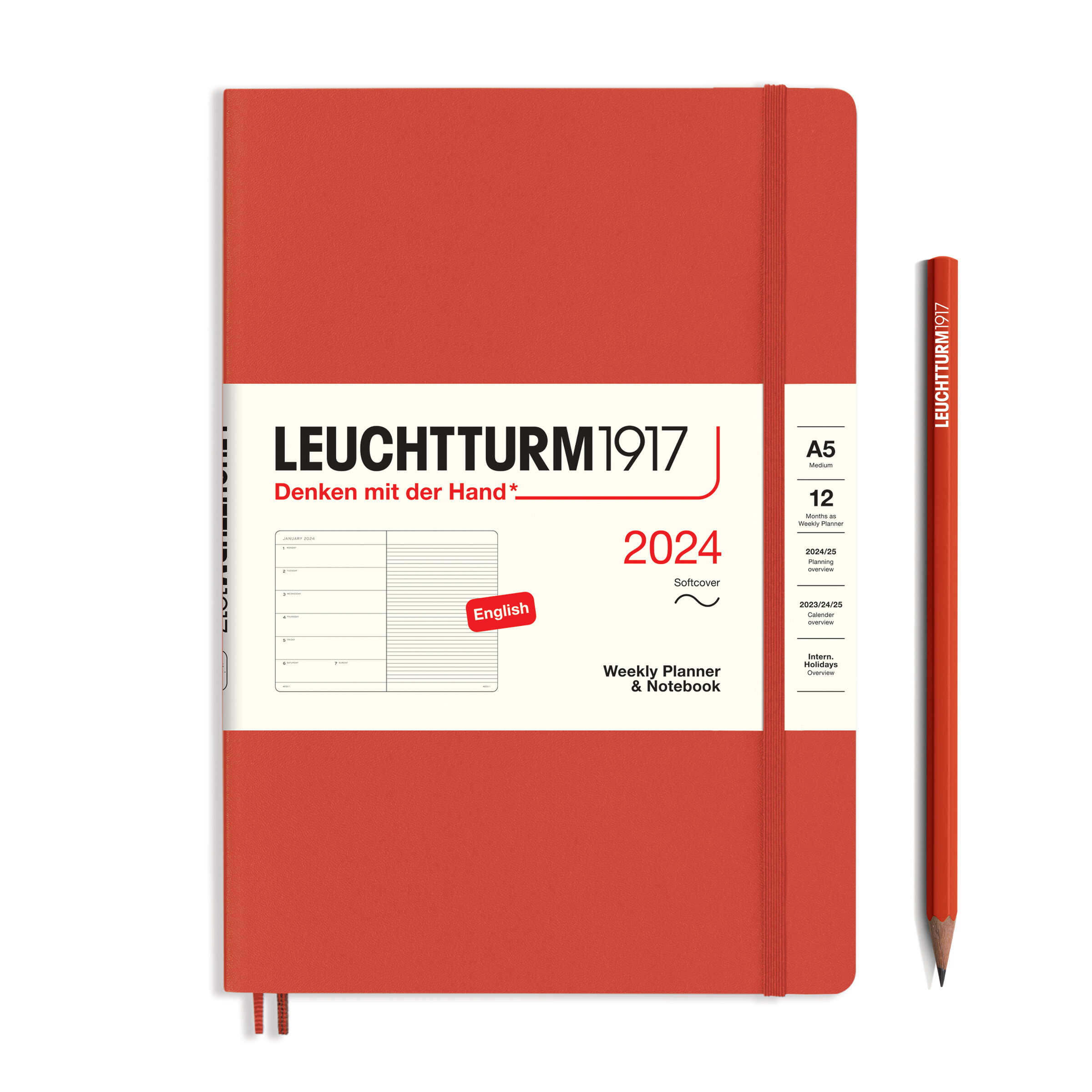 Leuchtturm1917 Weekly Planner & Notebook Soft Cover Medium A5 2024 - Pencraft the boutique