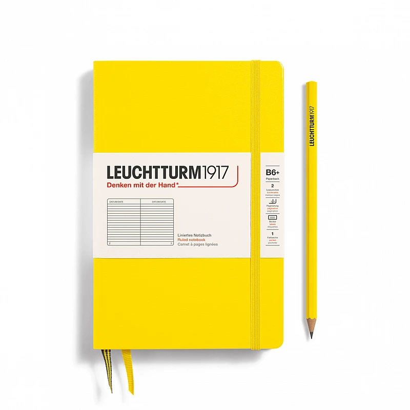 Leuchtturm1917 Notebook Composition (B6+) Hardcover Ruled Lemon