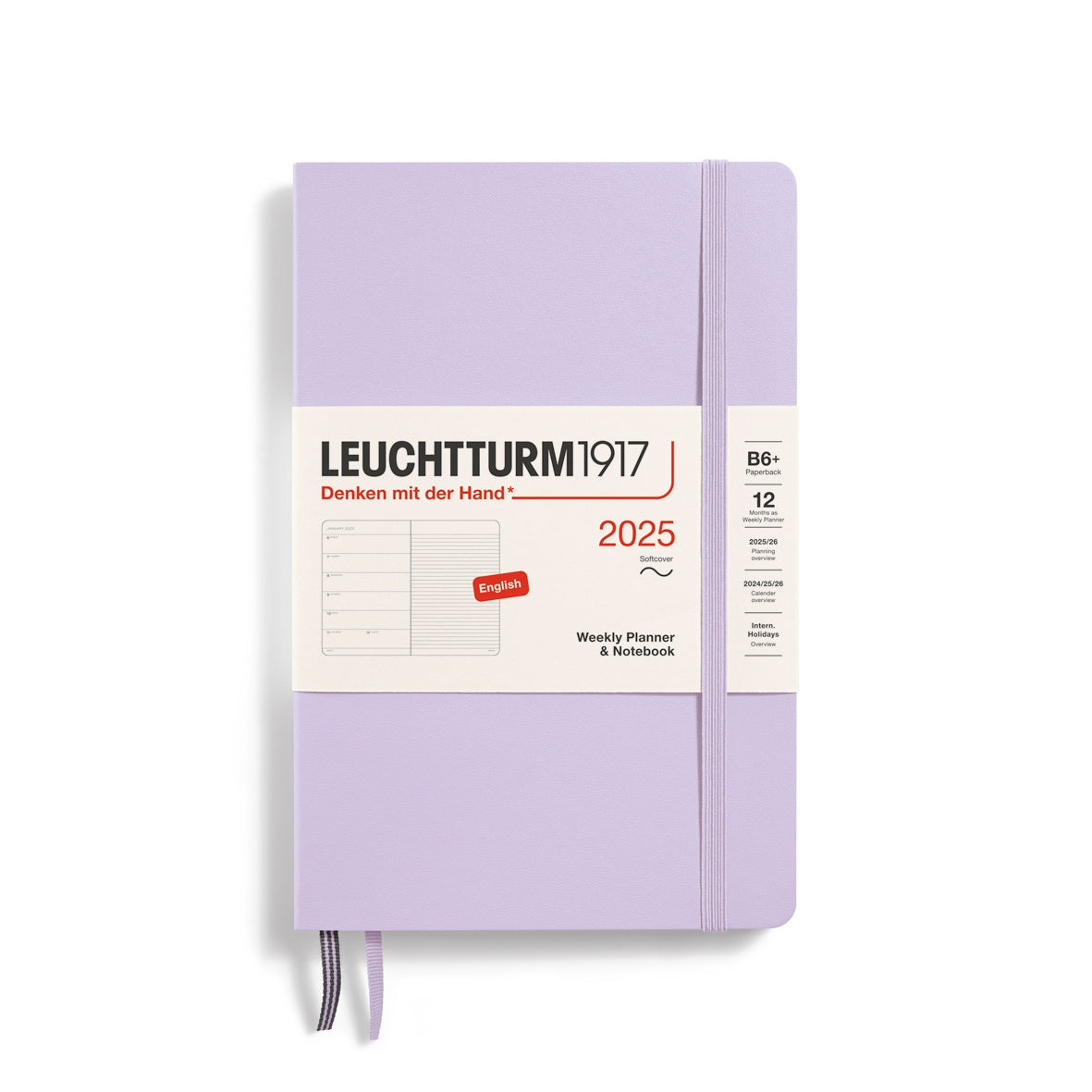 Leuchtturm1917 Weekly Planner & Notebook Soft Cover Pocket B6+ 2025 Lilac