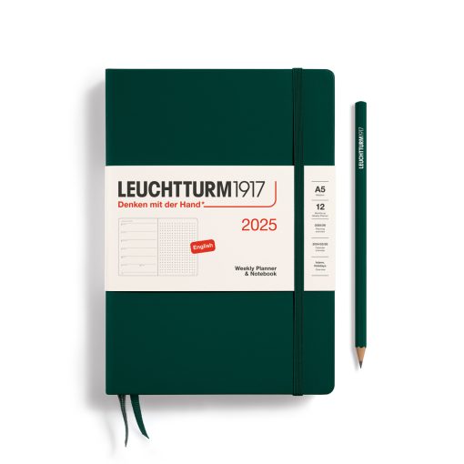 Leuchtturm1917 Weekly Planner & Notebook Soft Cover Medium A5 2025 Forest Green