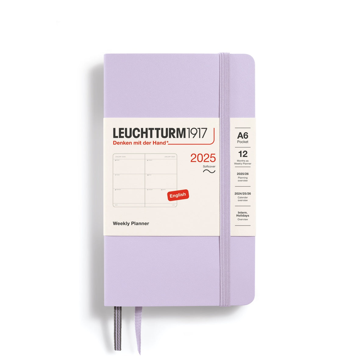 Leuchtturm1917 Weekly Planner Soft Cover Pocket A6 2025 Lilac