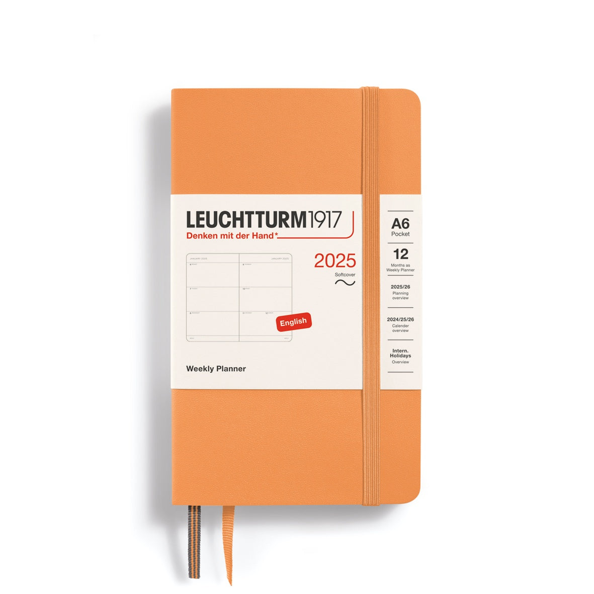 Leuchtturm1917 Weekly Planner Soft Cover Pocket A6 2025 Apricot