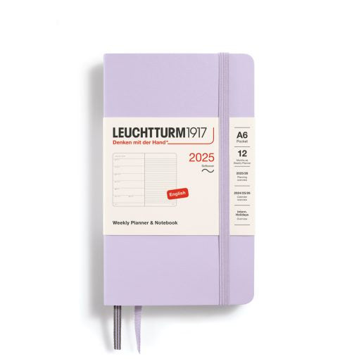 Leuchtturm1917 Weekly Planner & notebook Soft Cover Pocket A6 2025 Lilac”