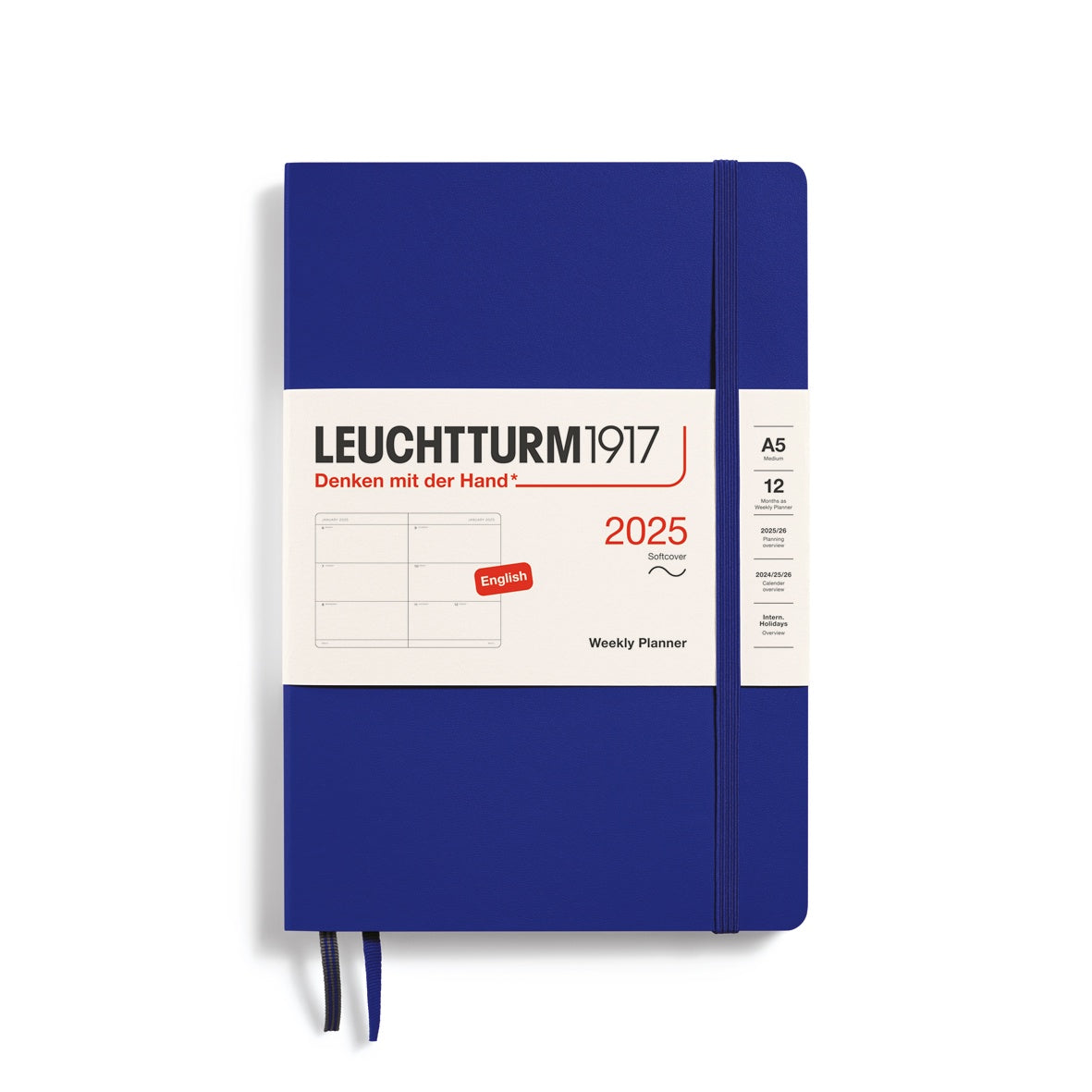 Leuchtturm1917 Weekly Planner Soft Cover Medium A5 2025 Ink