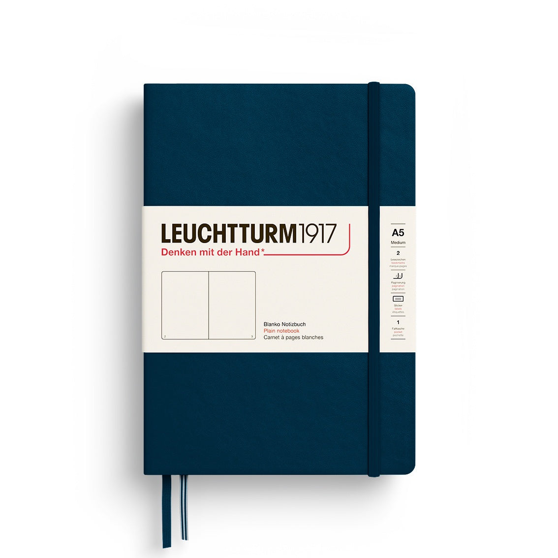 Leuchtturm1917 Notebook Softcover Medium (A5) Plain Deep Sea