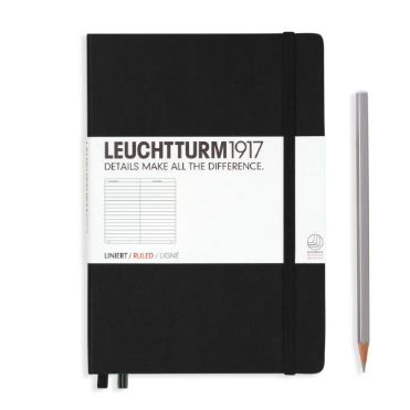 Leuchtturm1917 Notebook Medium (A5) Ruled Black
