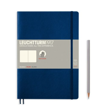 Leuchtturm1917 Notebook Softcover Composition (B5) Plain Navy
