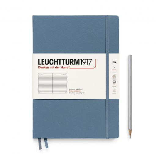 Leuchtturm1917 Notebook Composition (B5) Hardcover Ruled Stone Blue
