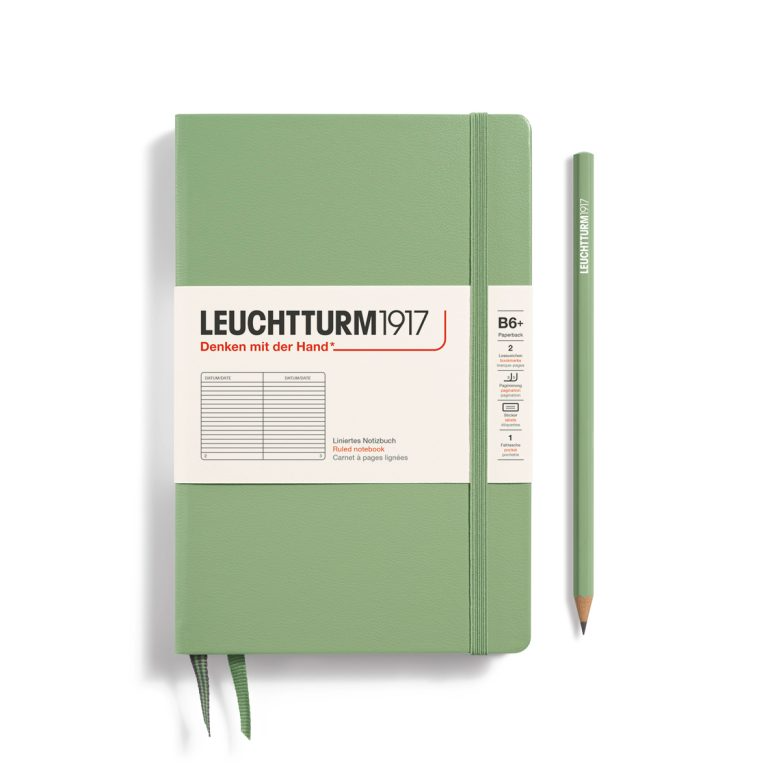 Leuchtturm1917 Notebook Hardcover (B6+) Ruled Sage