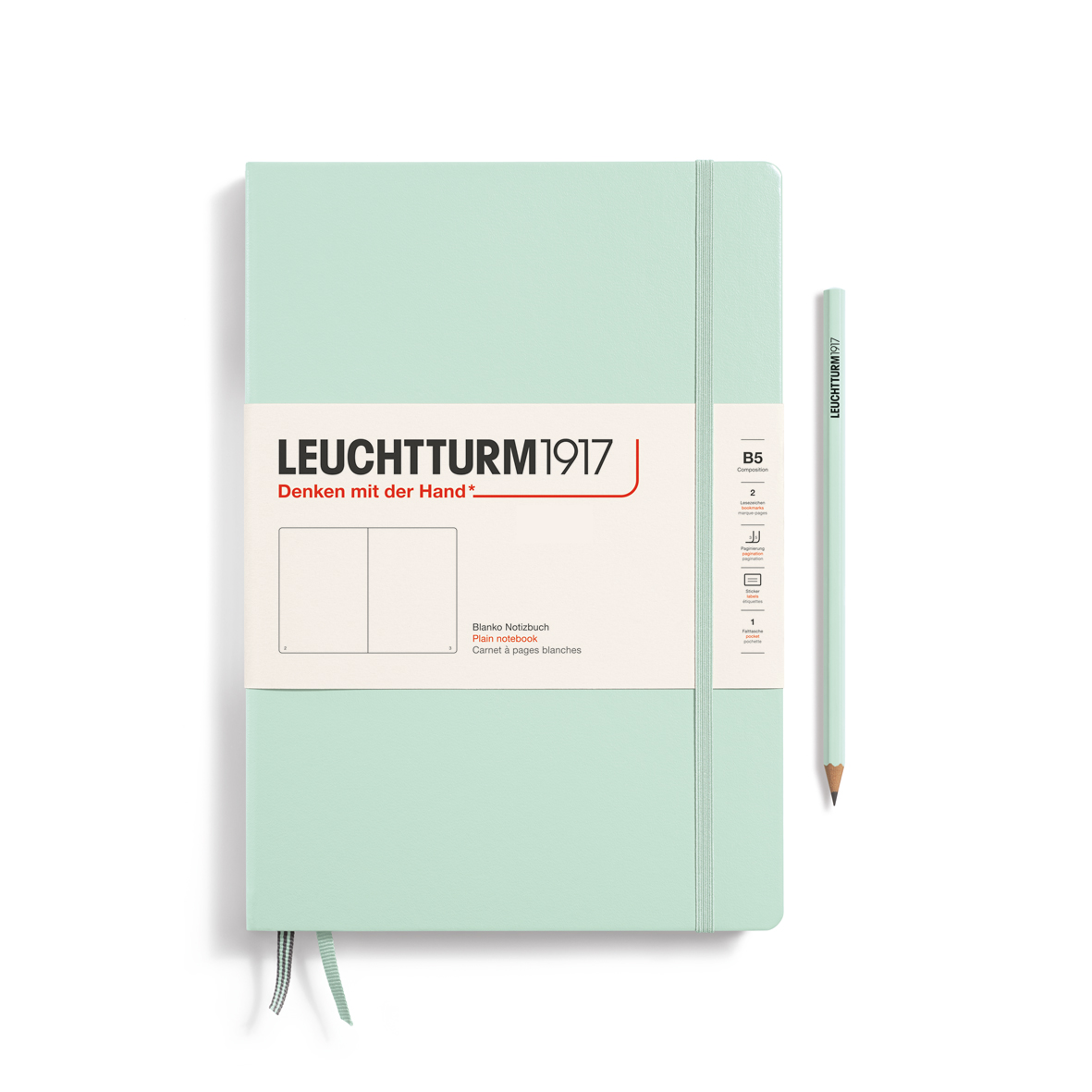 Leuchtturm1917 Notebook Composition (B5) Hardcover Plain Mint Green