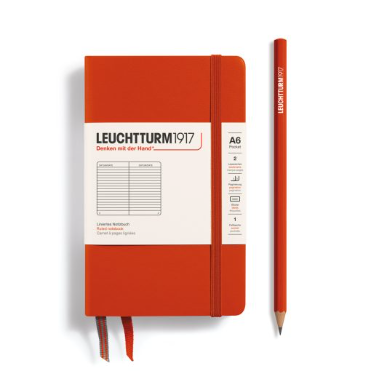 Leuchtturm1917 Notebook Pocket (A6) Ruled  Fox Red
