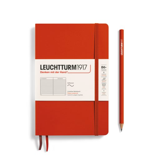 Leuchtturm1917 Notebook Softcover Paperback (B6+) Ruled Fox Red