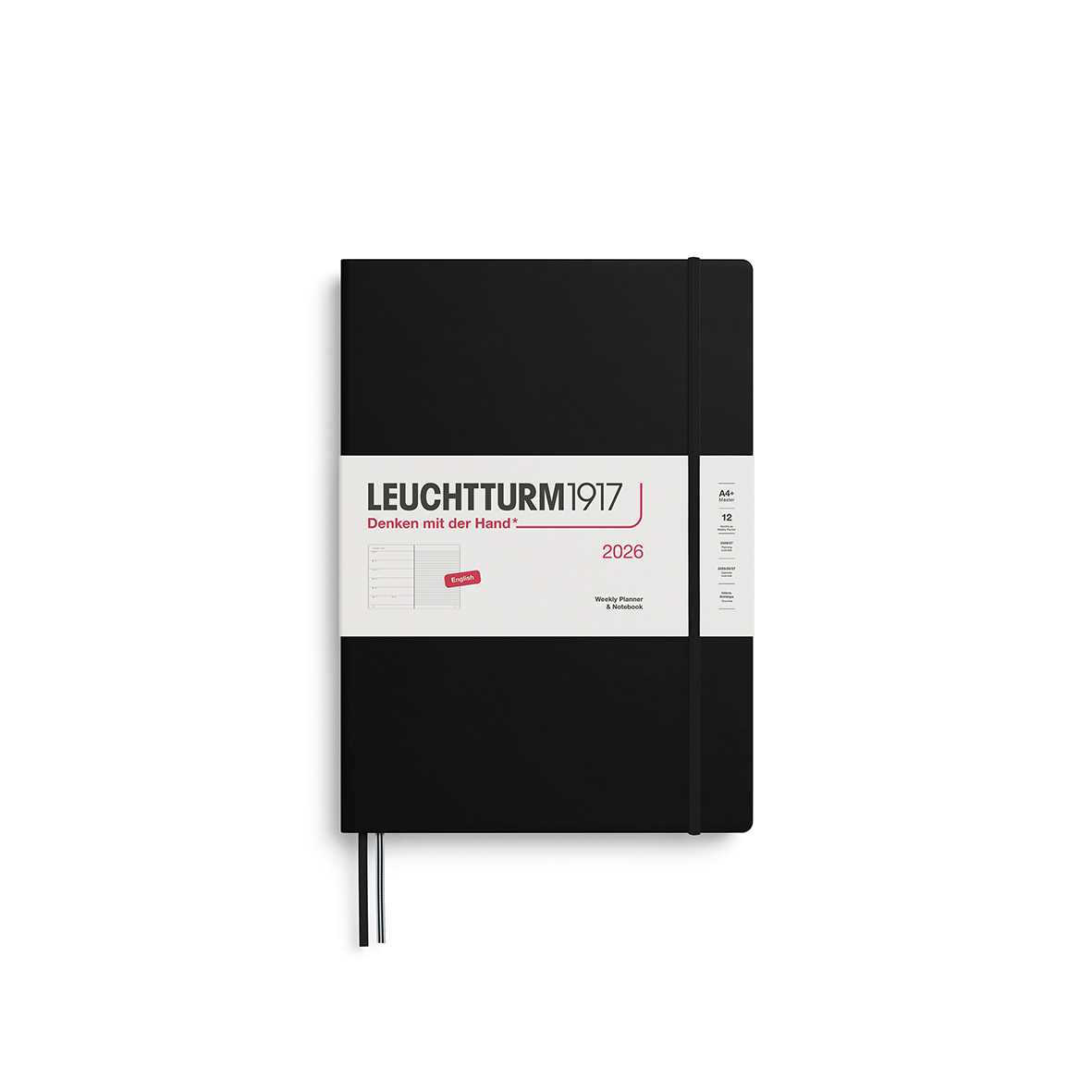 Leuchtturm1917 Weekly Planner & Notebook 2026 A4+ Hardcover Black - Pencraft the boutique
