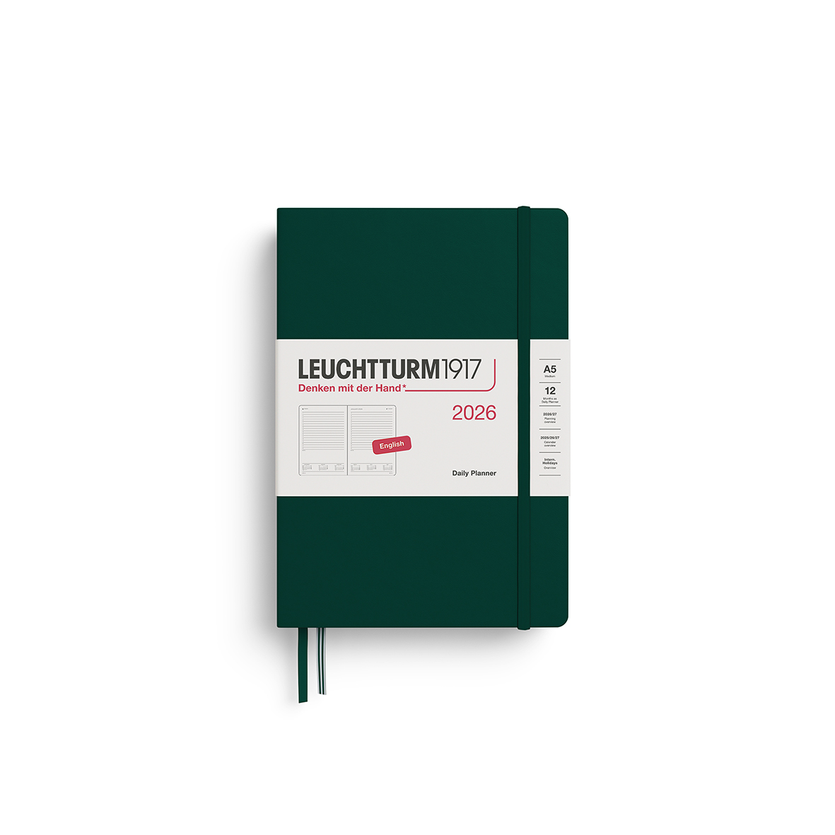 Leuchtturm1917 Daily Planner 2026 Medium A5 Hardcover - Pencraft the boutique