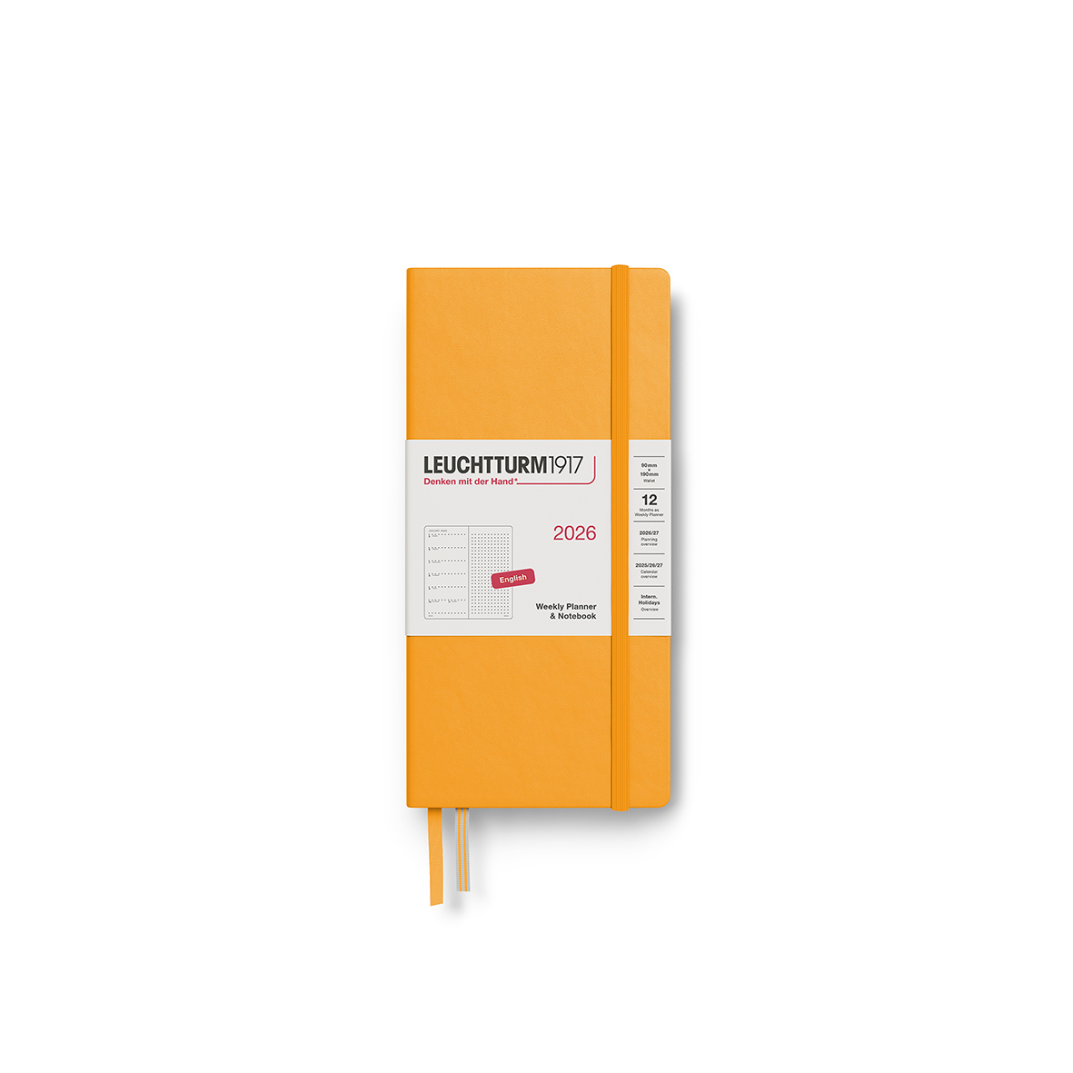 Leuchtturm1917 Weekly Planner & Notebook 2026 Wallet Hardcover Dotted Rising Sun - Pencraft the boutique