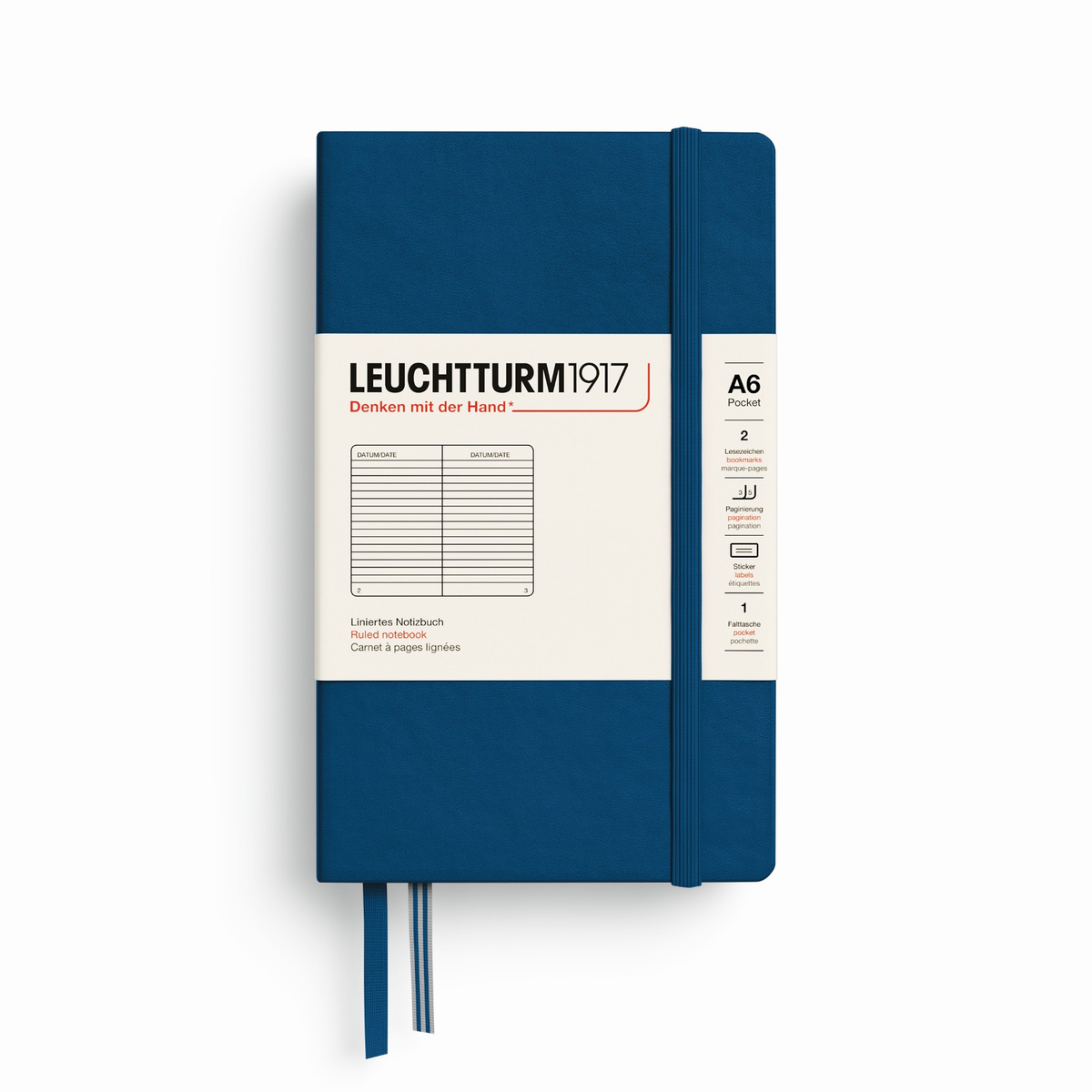Leuchtturm1917 Notebook Pocket (A6) Ruled indigo