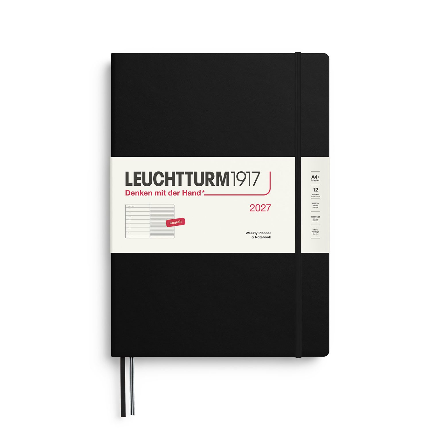 Leuchtturm1917 Weekly Planner & Notebook 2027 Master A4+ Hardcover