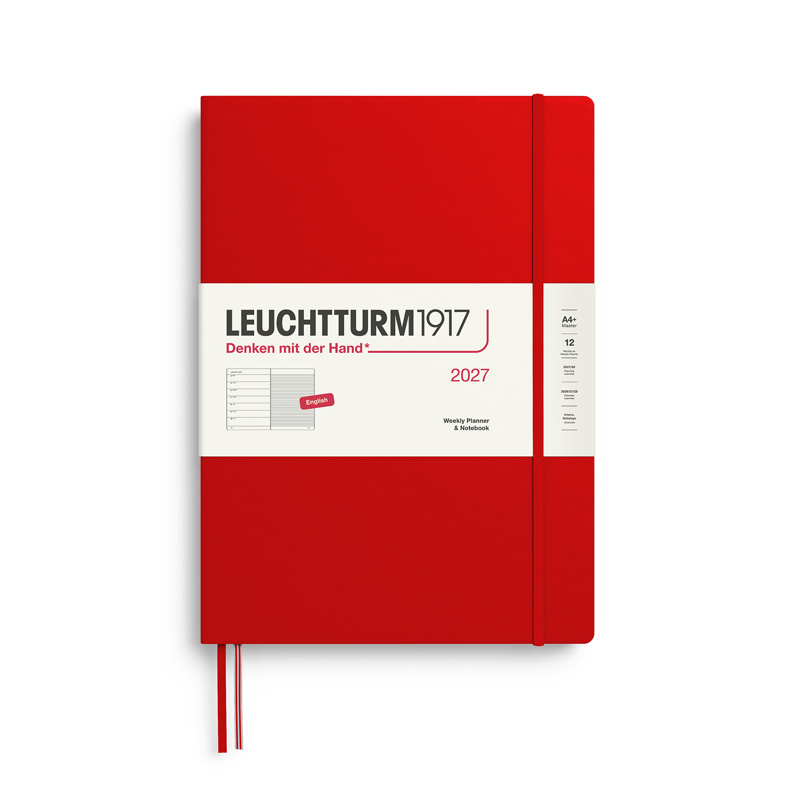 Leuchtturm1917 Weekly Planner & Notebook 2027 Master A4+ Hardcover