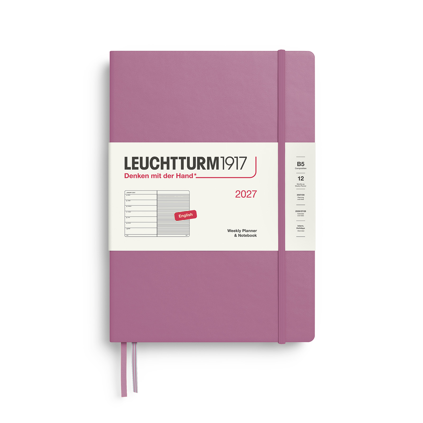 Leuchtturm1917 Weekly Planner & Notebook 2027 B5 Hardcover