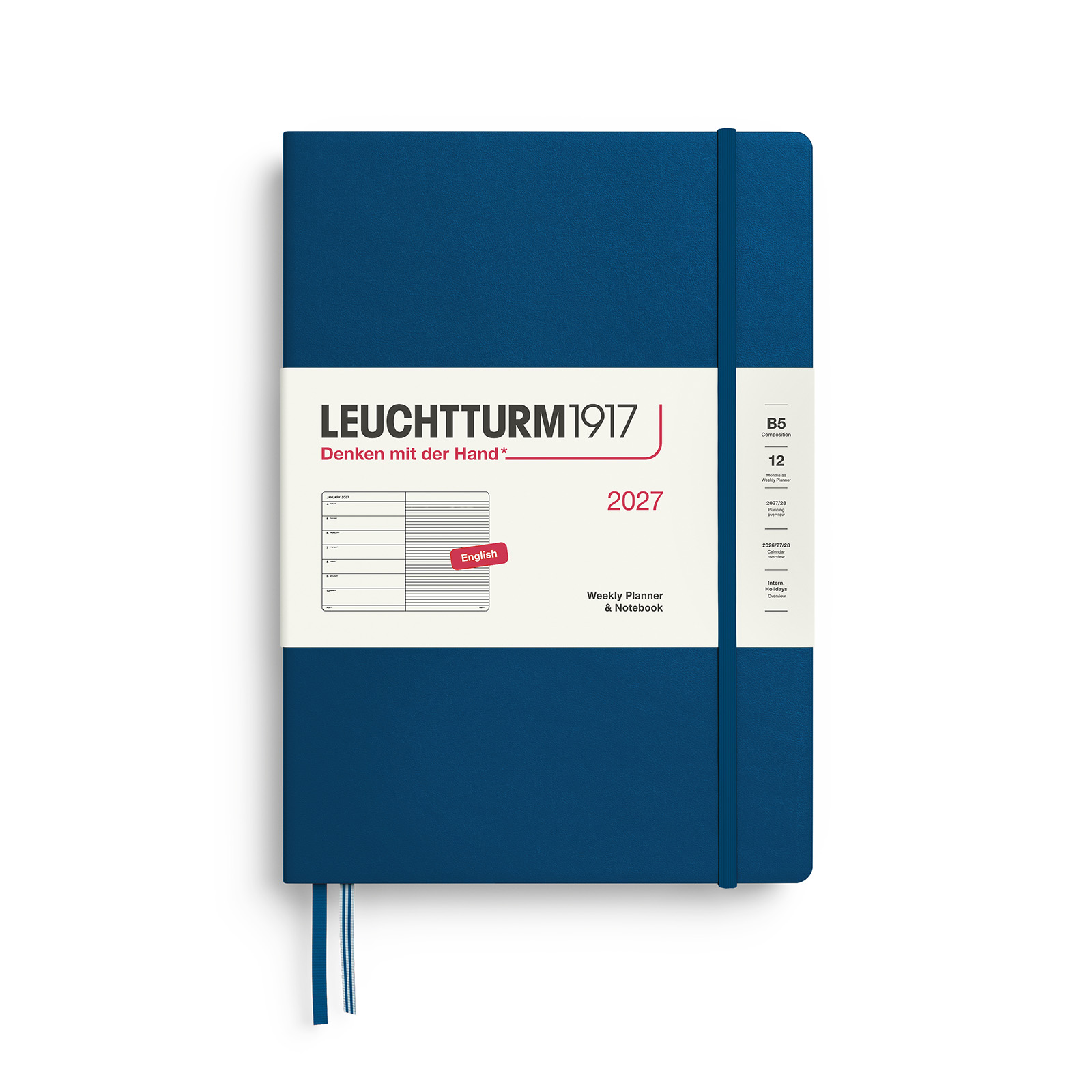 Leuchtturm1917 Weekly Planner & Notebook 2027 B5 Hardcover