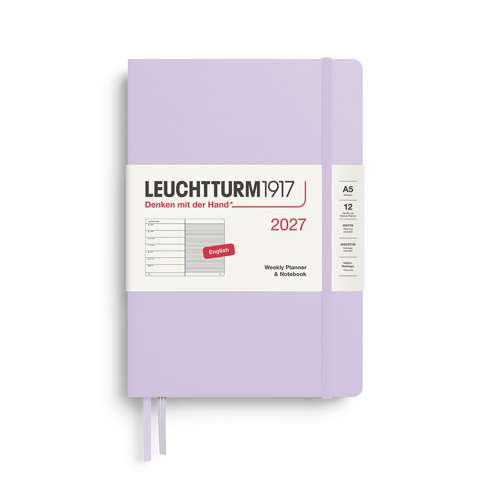 Leuchtturm1917 Weekly Planner & Notebook 2027 A5 Hardcover
