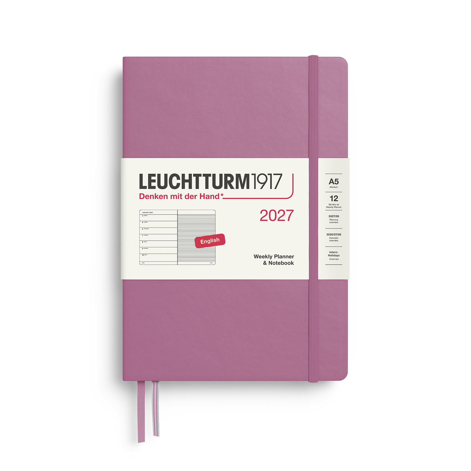 Leuchtturm1917 Weekly Planner & Notebook 2027 A5 Hardcover