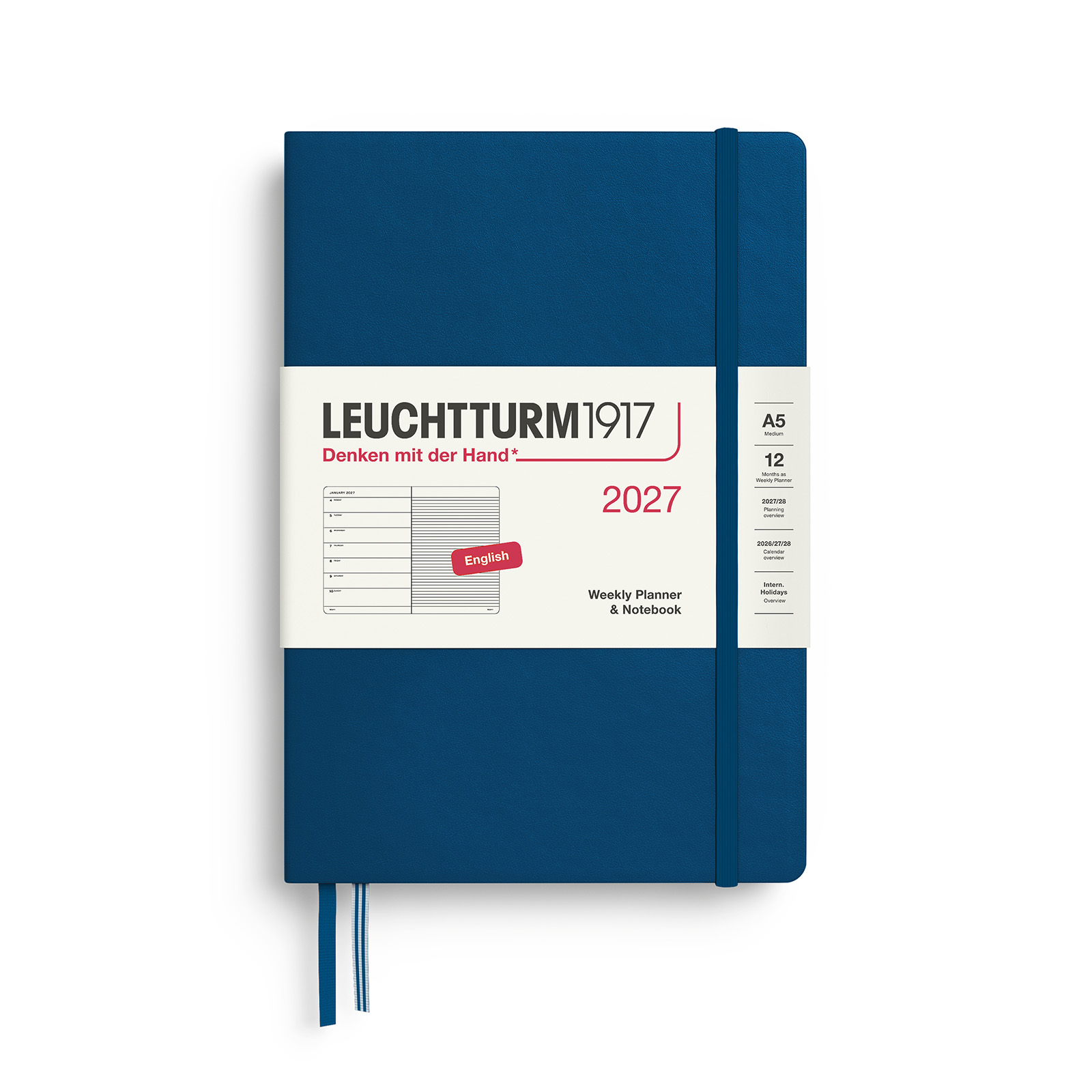 Leuchtturm1917 Weekly Planner & Notebook 2027 A5 Hardcover