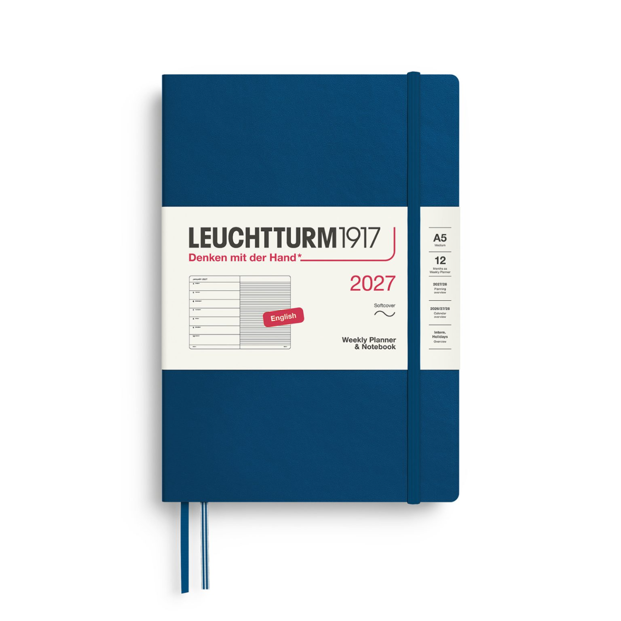 Leuchtturm1917 Weekly Planner & Notebook 2027 A5 Softcover