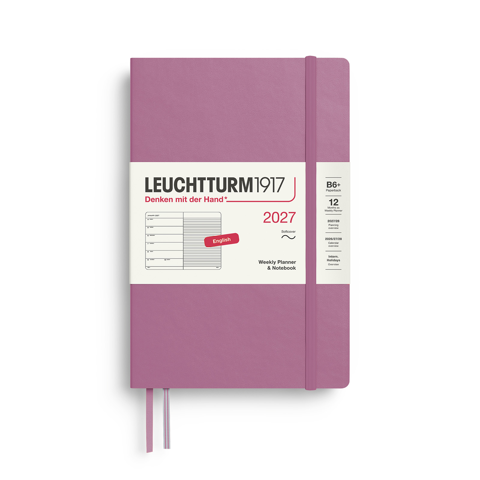 Leuchtturm1917 Weekly Planner & Notebook 2027 B6+ Softcover