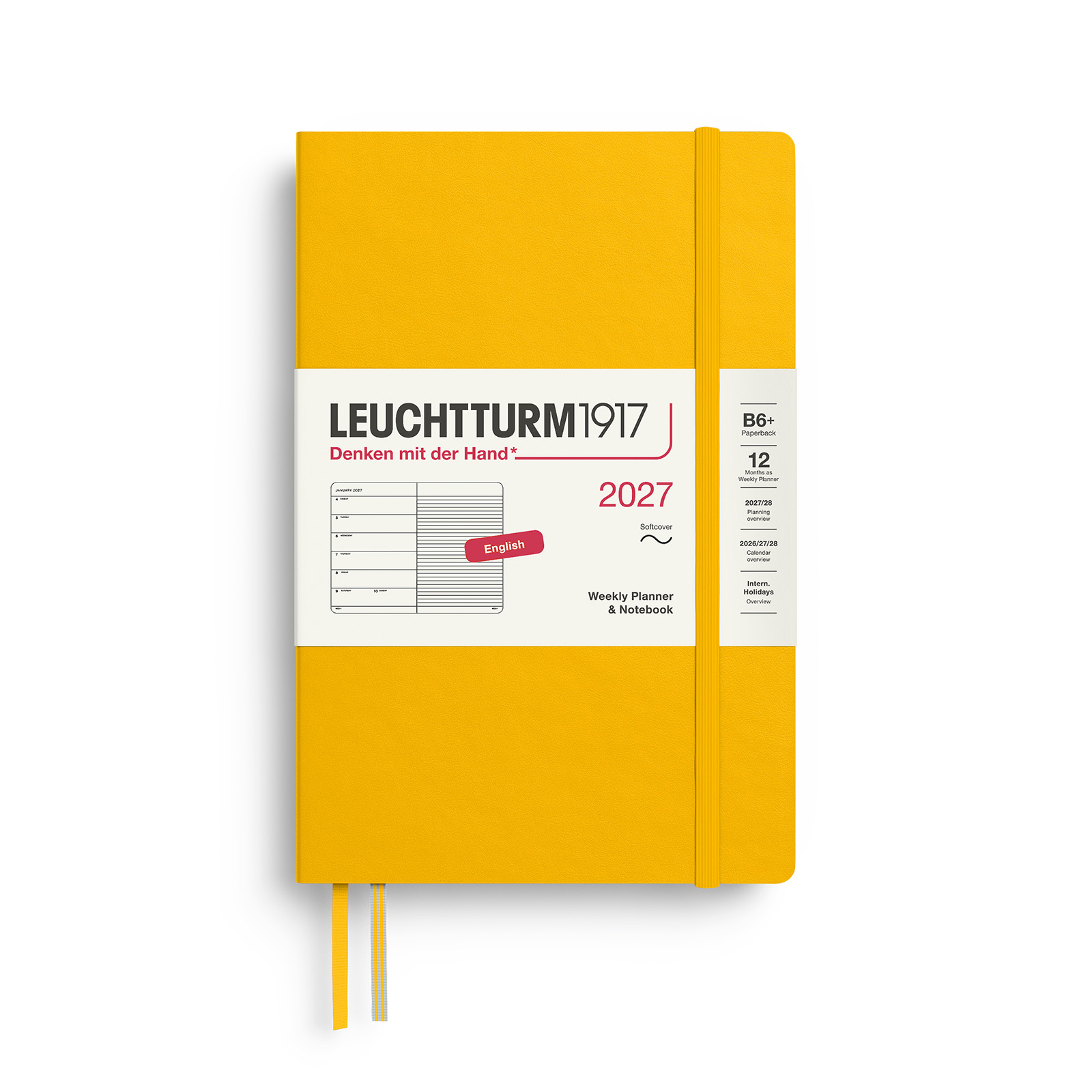 Leuchtturm1917 Weekly Planner & Notebook 2027 B6+ Softcover
