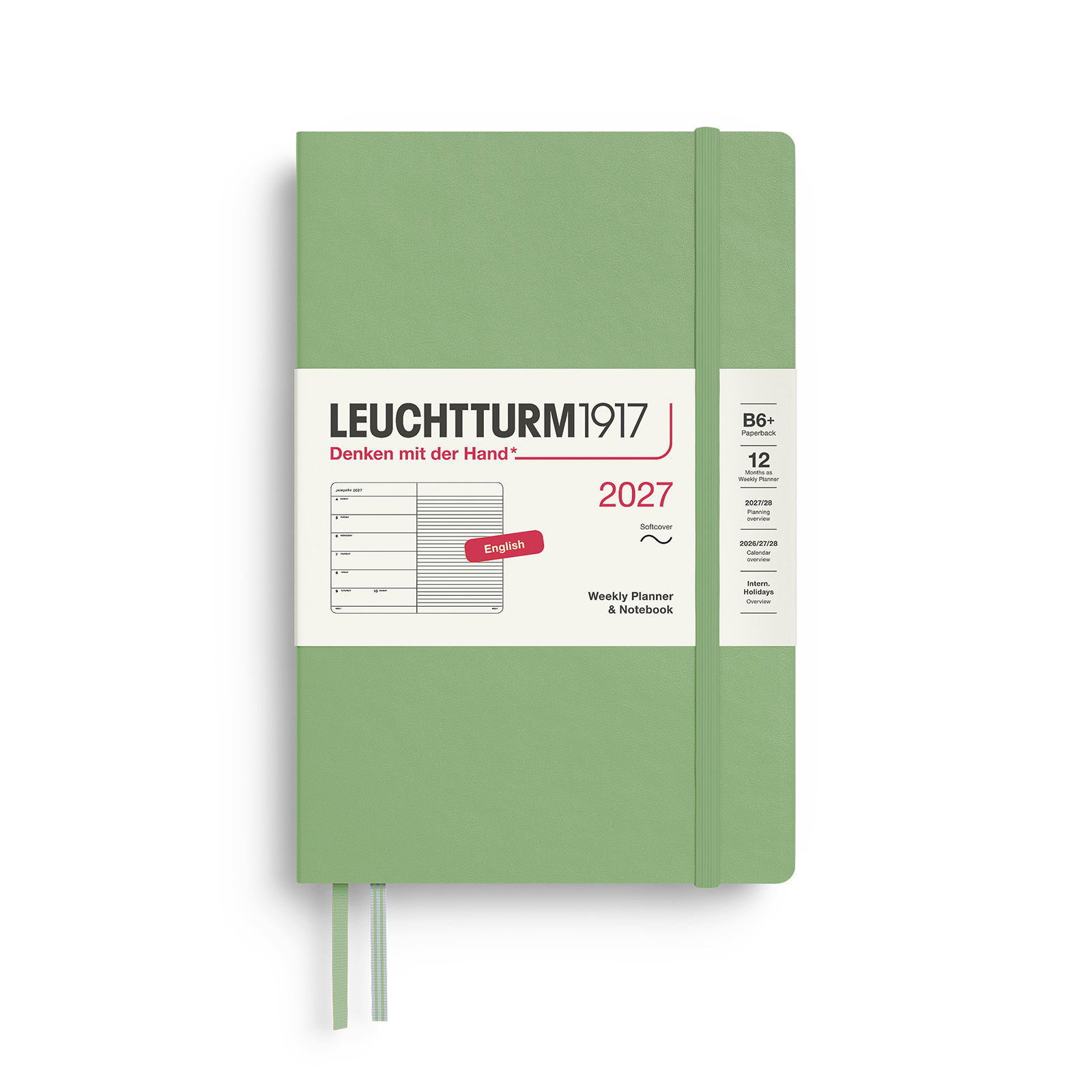 Leuchtturm1917 Weekly Planner & Notebook 2027 B6+ Softcover
