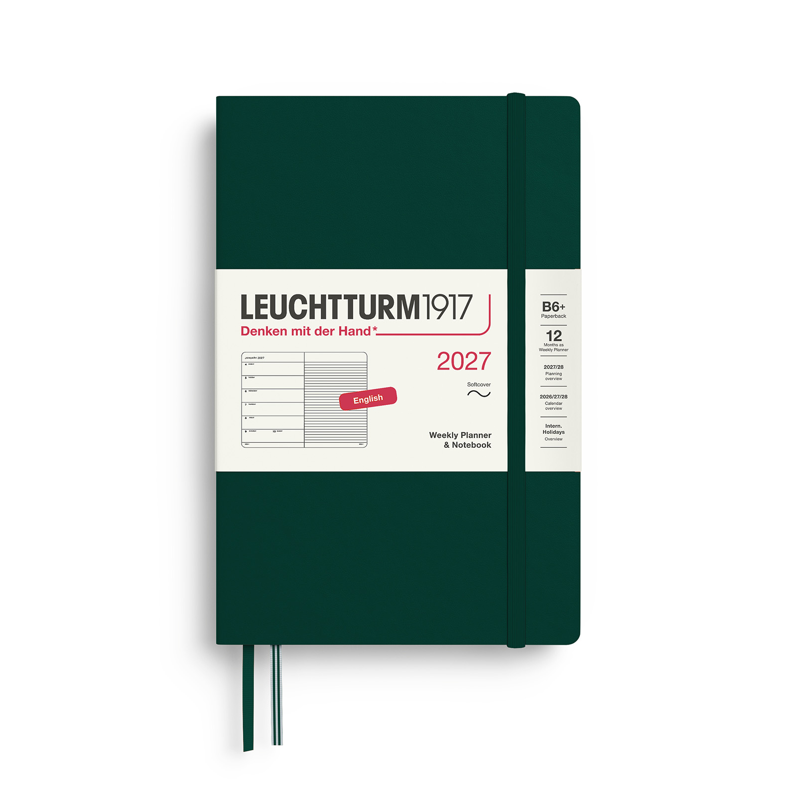 Leuchtturm1917 Weekly Planner & Notebook 2027 B6+ Softcover