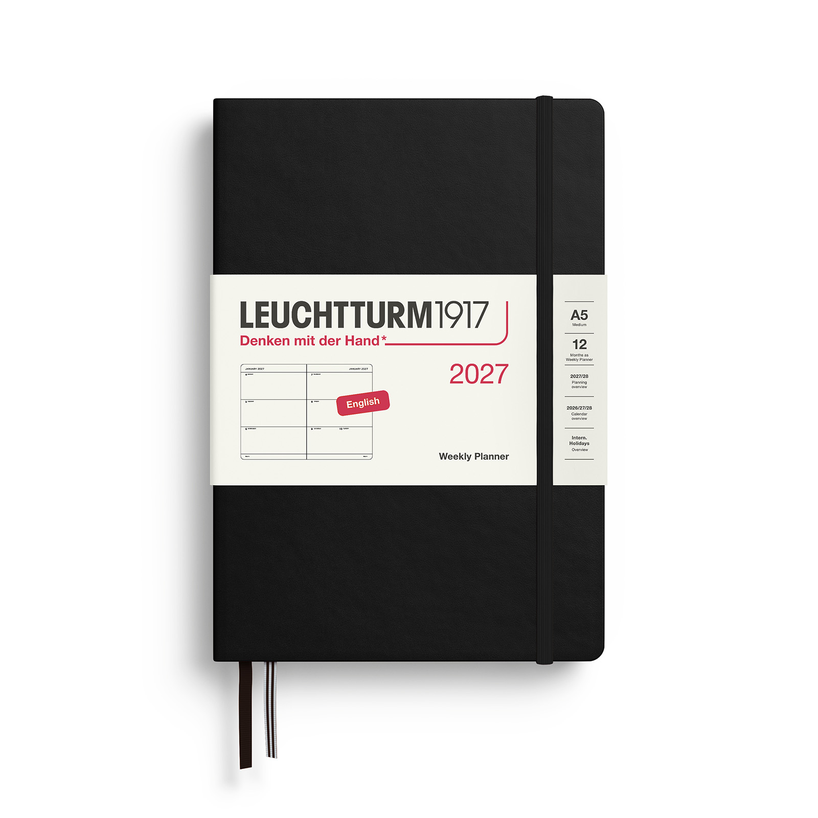 Leuchtturm1917 Weekly Planner 2027 A5 Hardcover